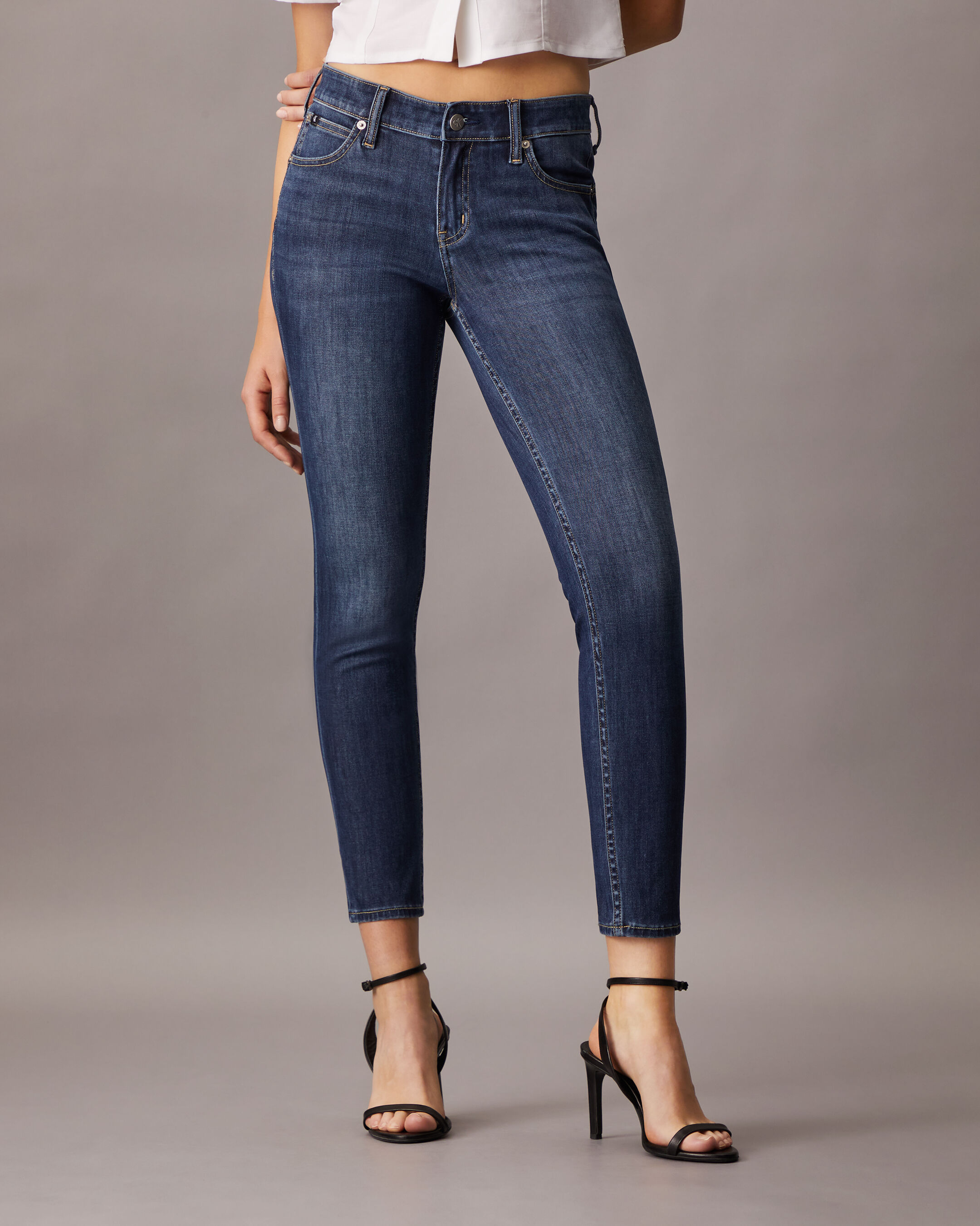 37.5 Bi Stretch Body Ankle Jeans blue Calvin Klein Malaysia