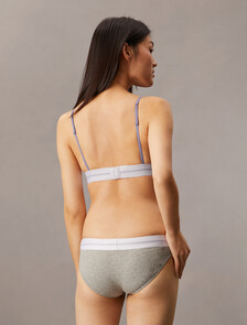 Cotton Modal Stretch Rib Lightly Lined Triangle Bra, Lilac Quartz, hi-res