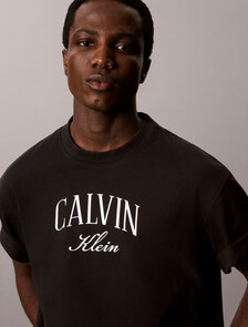 Relaxed Arched Logo T-shirt, Black, hi-res
