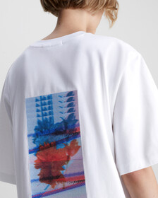 Embroidered T-Shirt Dress, Bright White, hi-res