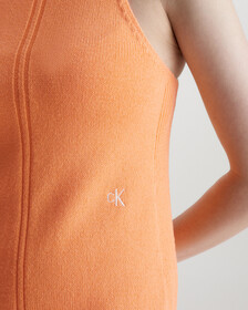 Cotton Knit Tank Dress, Crushed Orange, hi-res