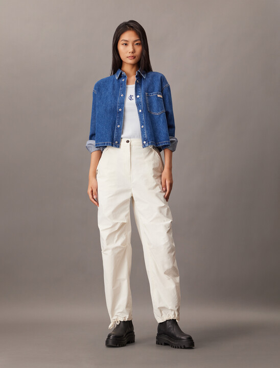 Crinkle Nylon Parachute Pant