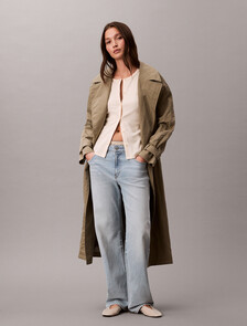 Slim Ribbed Button-Front T-shirt, Calico, hi-res