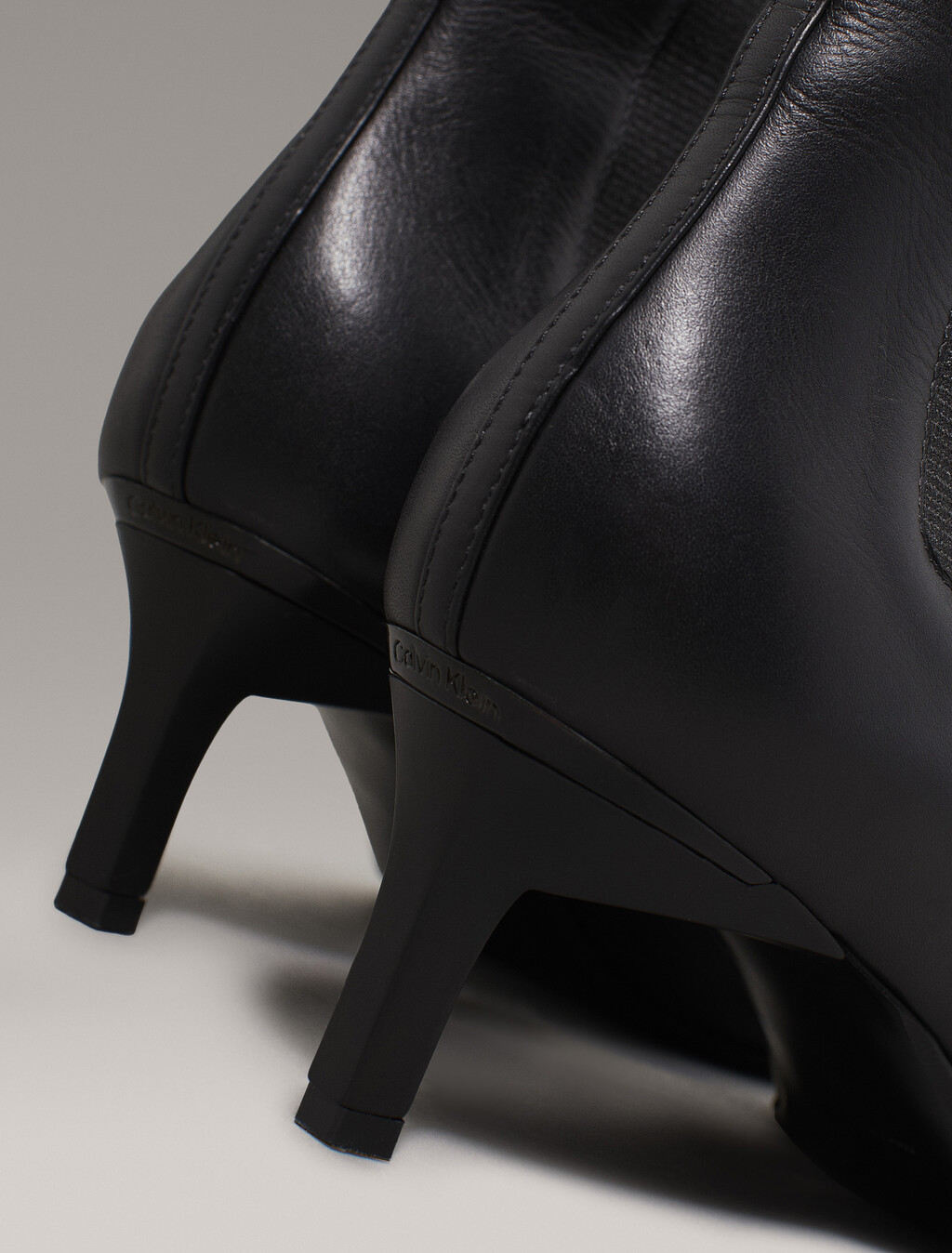 Leather Heeled Chelsea Boots, Ck Black, hi-res