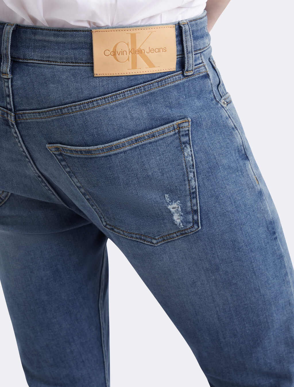 Italian Denim Modern Taper Jeans, 206 MEDIUM BLUE, hi-res