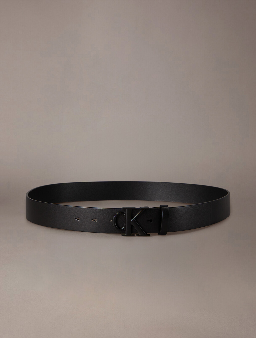 Monogram Plaque Belt 35mm, Black, hi-res