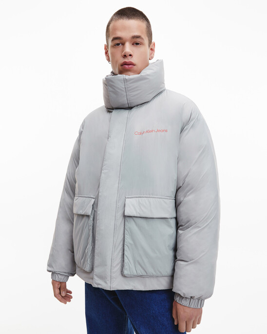 Quilted Puffer Jacket With Removable Sleeves