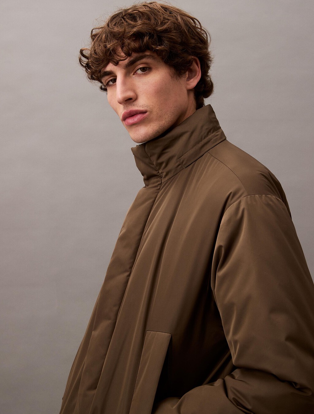 Nylon Padded Parka, Tarmac, hi-res