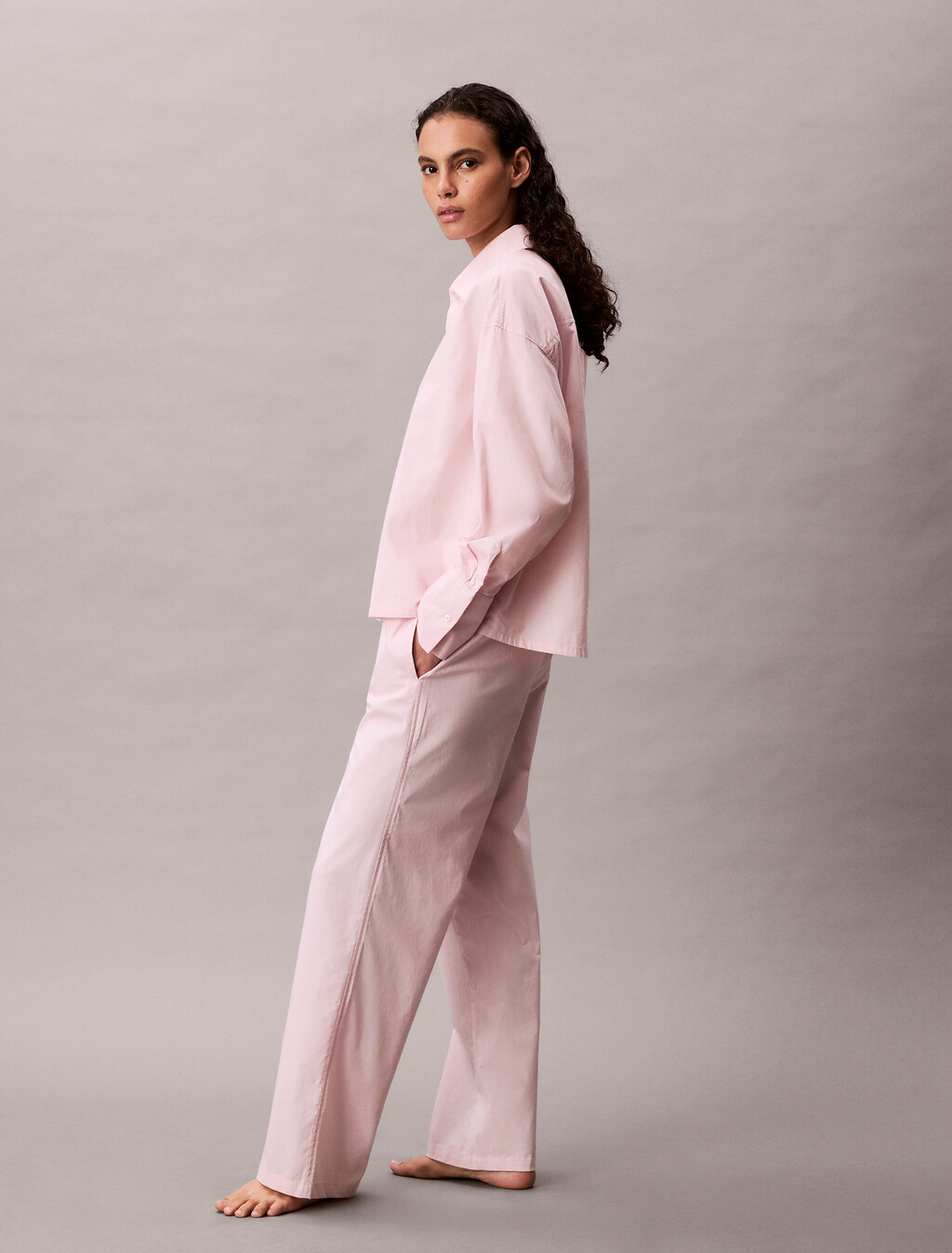 Cotton Poplin Logo Waistband Pant, Potpourri, hi-res
