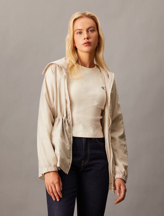 Waisted Zip Up Jacket