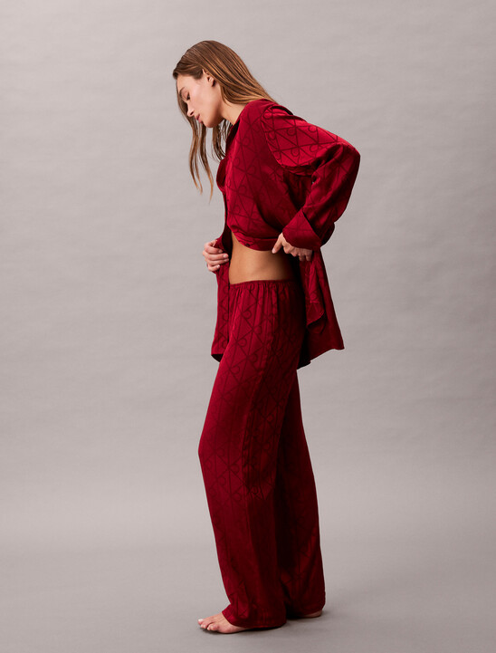 Satin Sheen Print Pyjama Pants