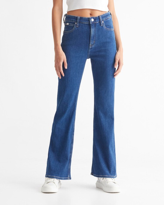 Italian Denim High Rise Flare Jeans