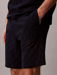 Emblem Logo Towelling Shorts, Dark Sapphire, hi-res