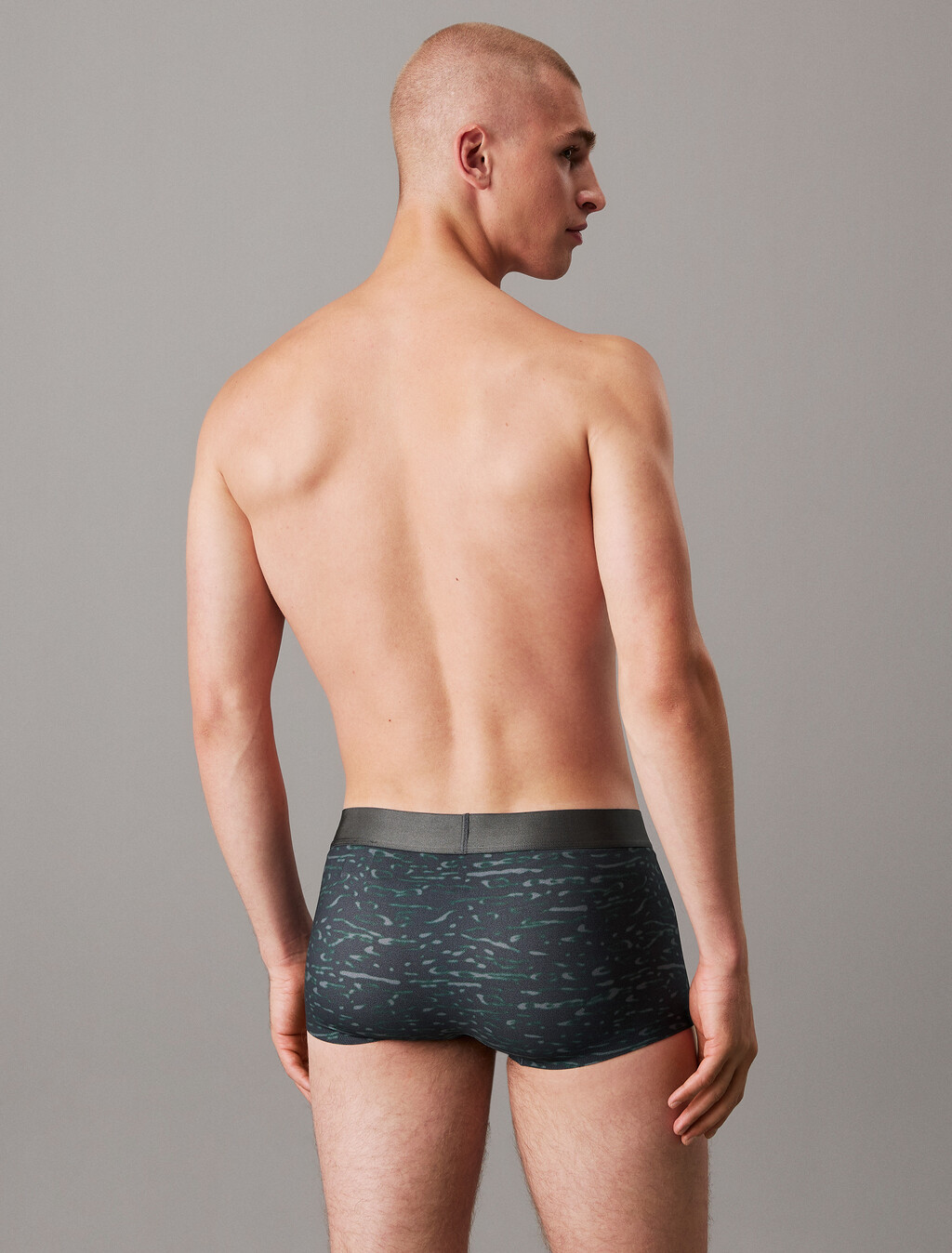 Brushed Microfiber Stretch Low Rise Trunk, 18841 SMOKED LEOPARD+SHARK, hi-res