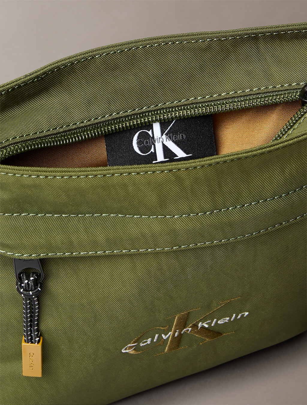 Nylon Monogram Logo Flatpack, Thyme, hi-res