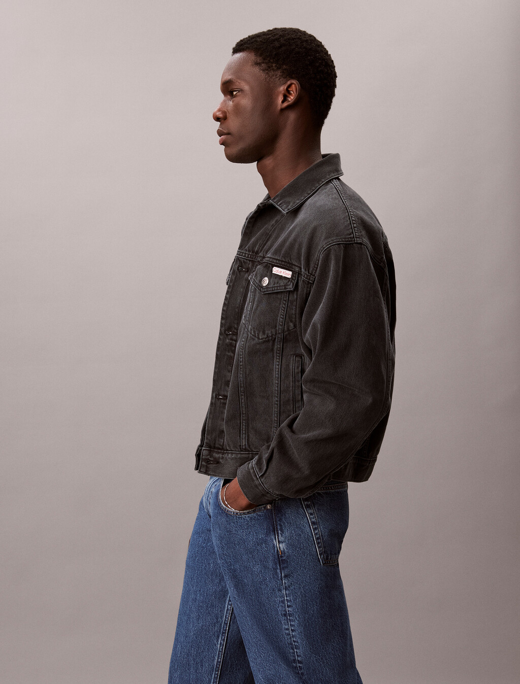 90s Denim Trucker Jacket, MIDNIGHT EMERALD, hi-res