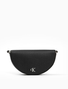 Minimal Monogram Saddle Bag, BLACK, hi-res