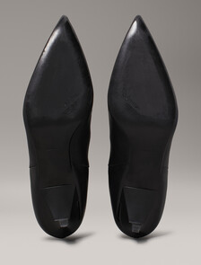Leather Heeled Chelsea Boots, Ck Black, hi-res