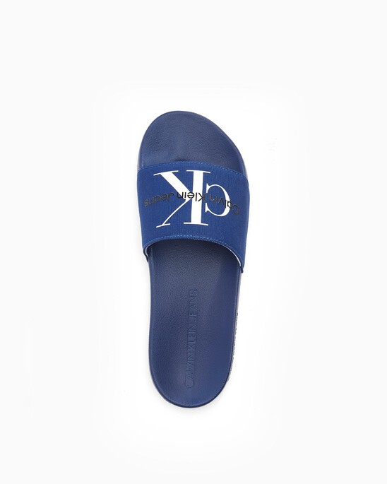 MONOGRAM COTTON SLIDES