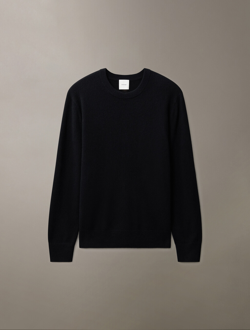 Classic Cashmere Crewneck Sweater, Black, hi-res