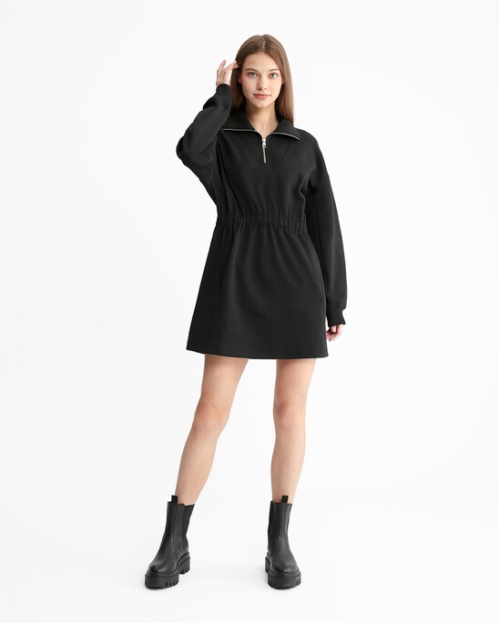 Embossed Monogram Half Zip Dress