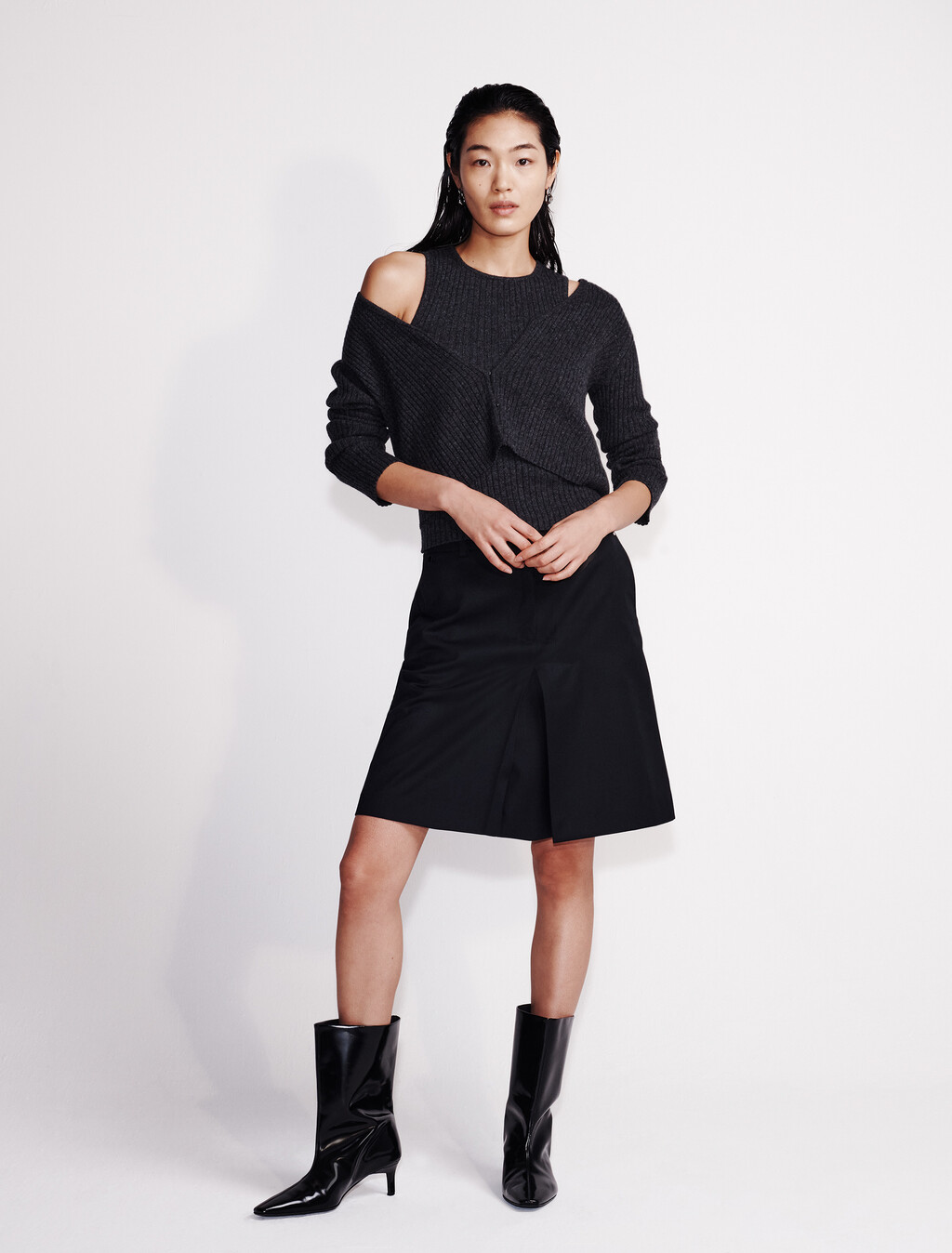 Cashmere 2-In-1 Cardigan Set, Asphalt 1, hi-res