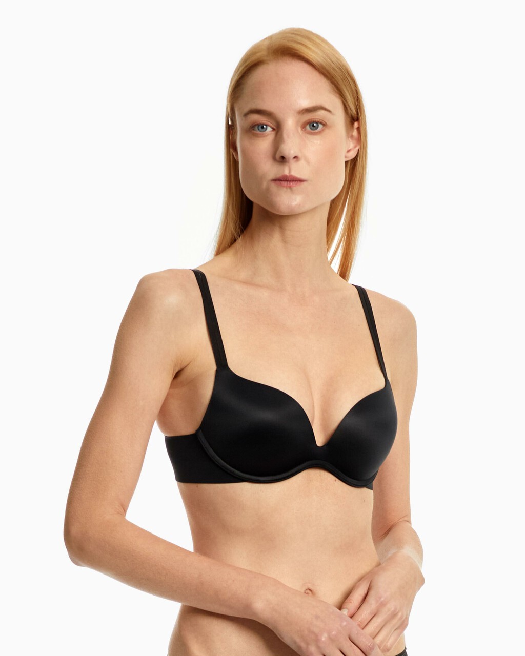 Liquid Touch Push Up Plunge Bra, Black, hi-res