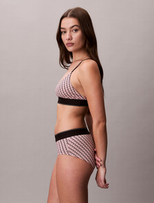 CK Graphic Hipster Panty, MINI STEPPING LOGO BRIGHT PEACH, hi-res