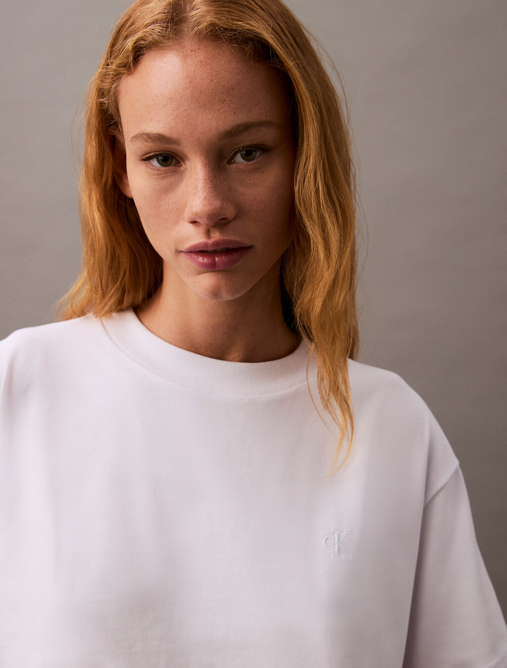 Cropped Iridescent Print T-shirt, Brilliant White, hi-res