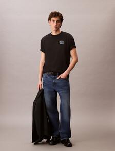 Script Logo Graphic Relaxed T-Shirt, Black, hi-res
