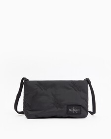 Puffy All Over Embroidery Phone Crossbody, BLACK, hi-res