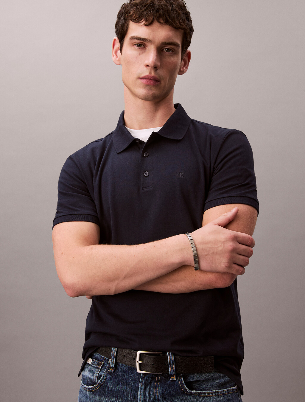 Classic Monogram Polo, Dark Sapphire, hi-res