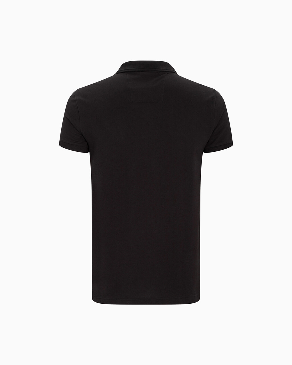 Pima Cotton Stretch Raised Collar Slim Polo, Ck Black, hi-res