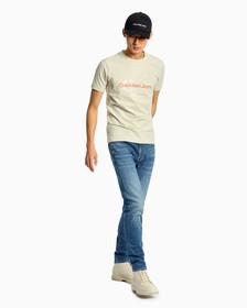 37.5 Distressed Modern Taper Jeans, Med Blue Dstr, hi-res