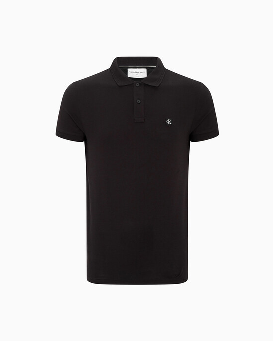 Pima Cotton Stretch Raised Collar Slim Polo
