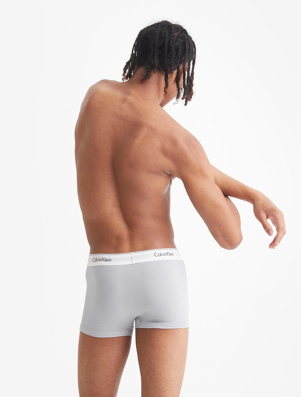 Icon Cotton Stretch Trunks 2 Pack, BA1ND05 Grey Heather/Silver Springs, hi-res