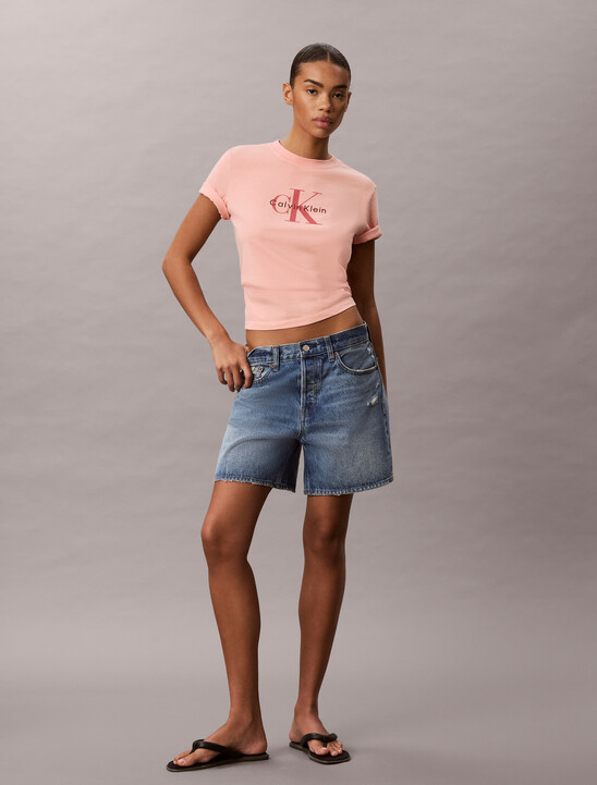 Washed Cotton Monogram T-shirt