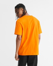 EMBOSSED MONOGRAM RELAXED TEE, Vibrant Orange, hi-res