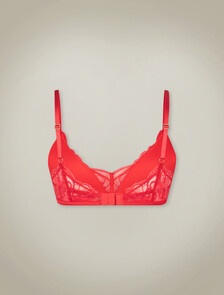 Year of the Dragon Lace Triangle Bra, ROUGE, hi-res