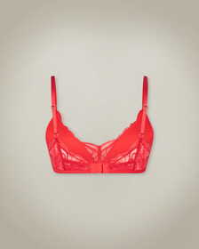 Year of the Dragon Lace Triangle Bra, ROUGE, hi-res