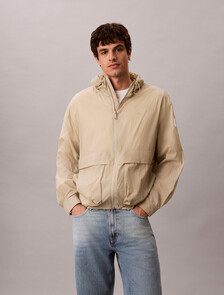 Lightweight Packable Nylon Windbreaker, Plaza Taupe, hi-res