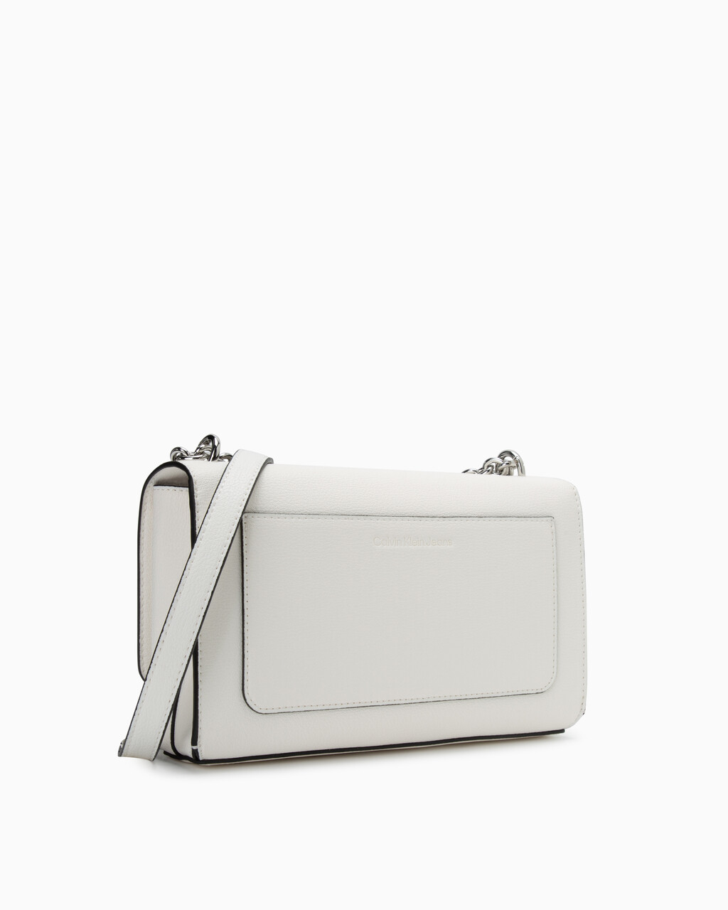 CKJ Minimal Monogram Chain Crossbody, BRIGHT WHITE, hi-res