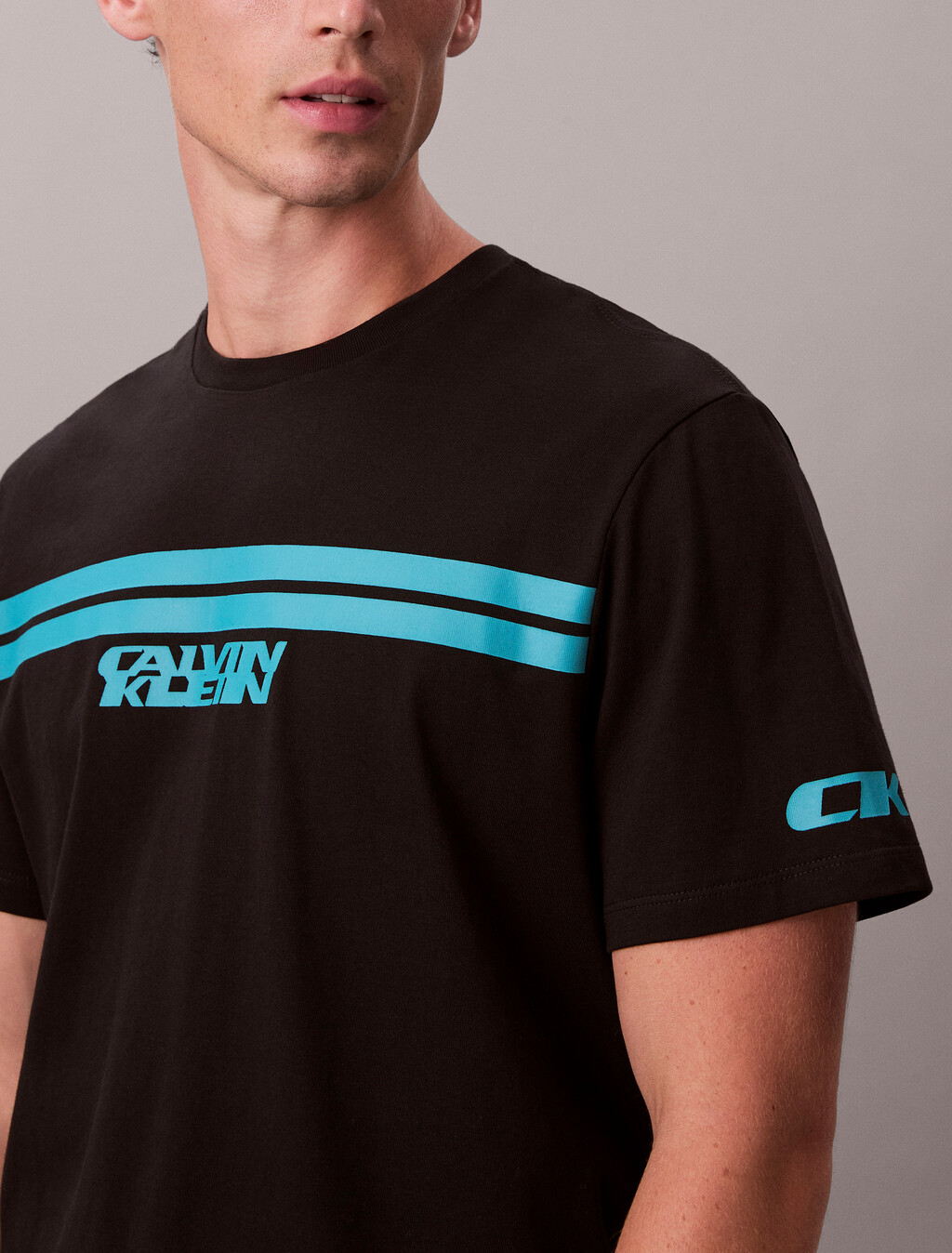 Racer Stripe Graphic Tee, Black, hi-res