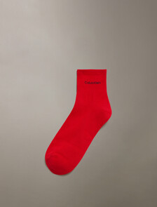 Big CK Logo Crew Sock, CHINESE RED, hi-res