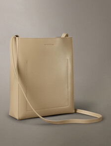 CK Paper Bag Leather Crossbody, Crockery, hi-res
