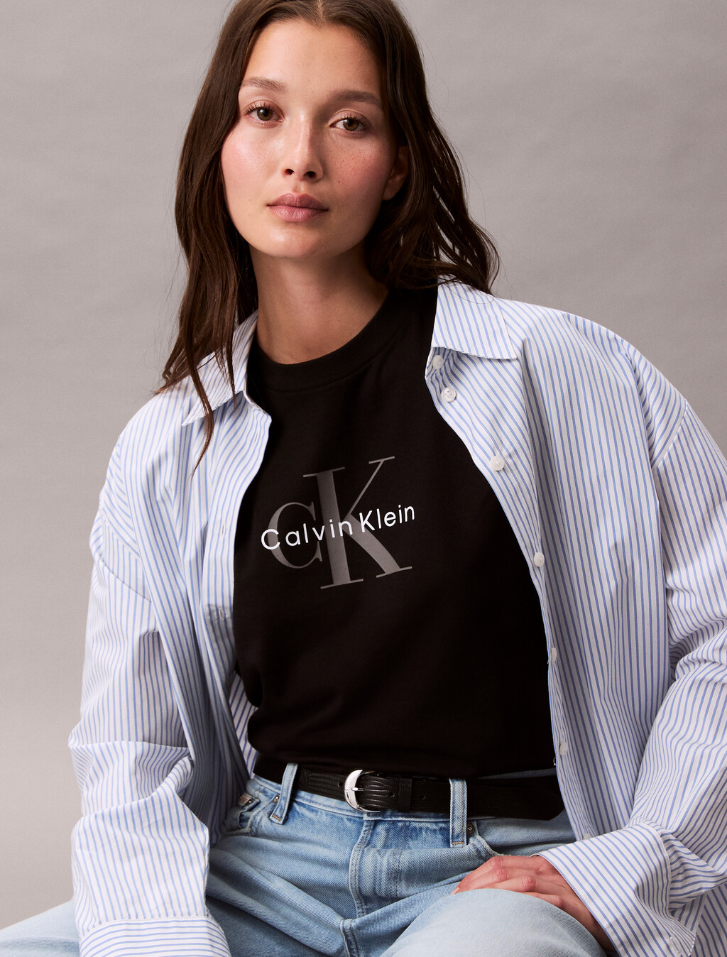 Monogram T-shirt, Black, hi-res
