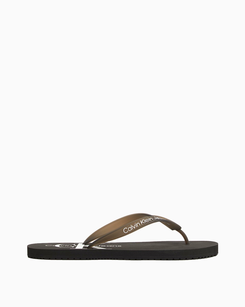 Delhi Monogram Beach Sandals, Black, hi-res