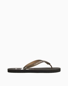 Delhi Monogram Beach Sandals, Black, hi-res