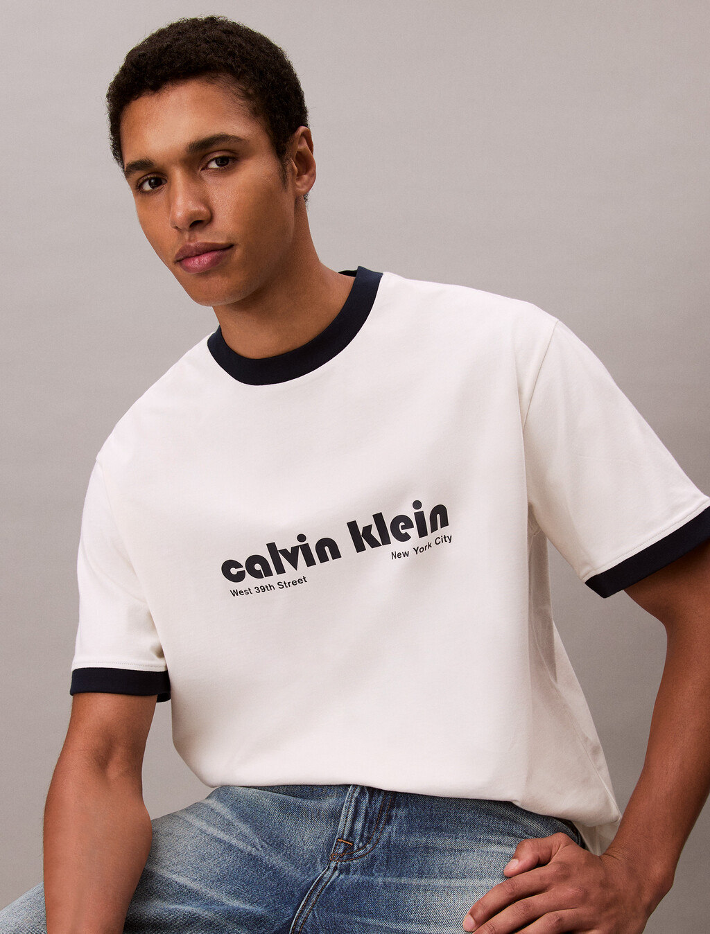 Logo Graphic Relaxed Ringer T-Shirt, Tofu Combo, hi-res