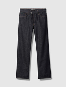 90s Straight Asymmetric Jeans, Rinse Denim, hi-res